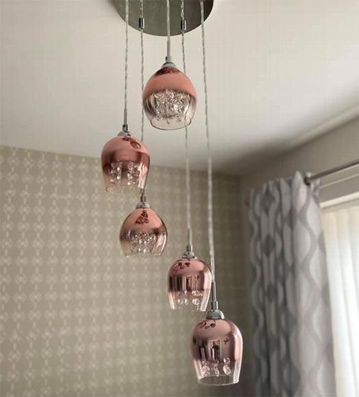 new lighting in living area